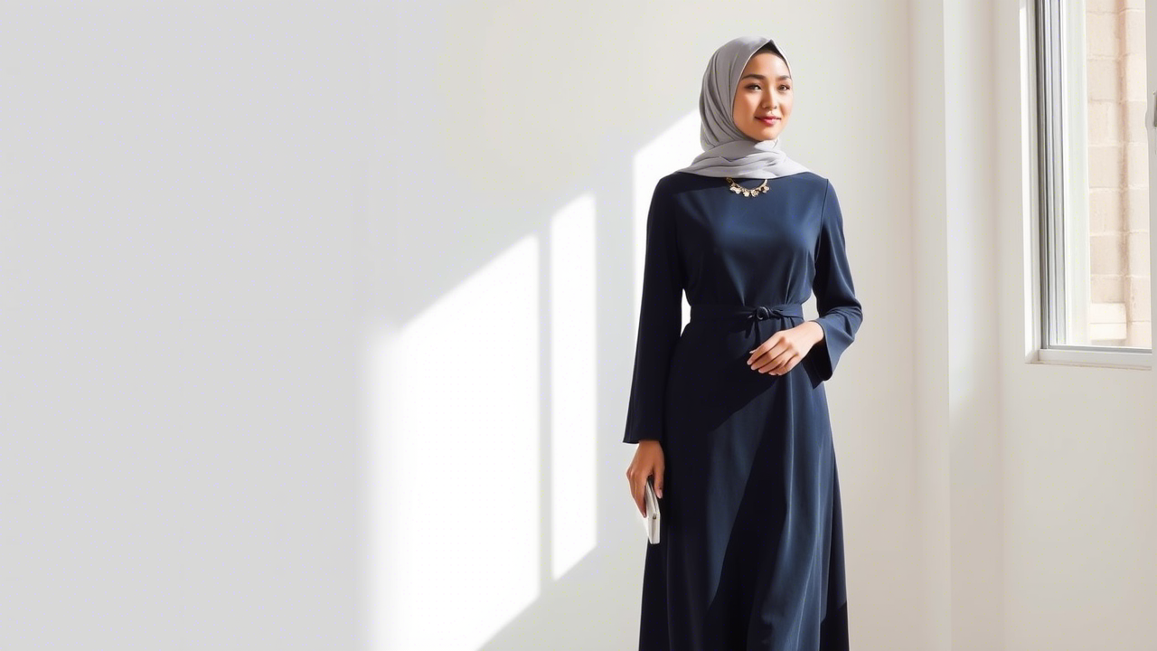 Tips Memilih dan Memadukan Gamis Navy untuk Tampil Anggun, Modis, dan Multifungsi