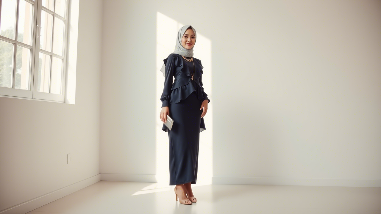 Tips Memilih dan Memadukan Gamis Ruffle untuk Tampil Feminin, Modis, dan Tetap Syar’i