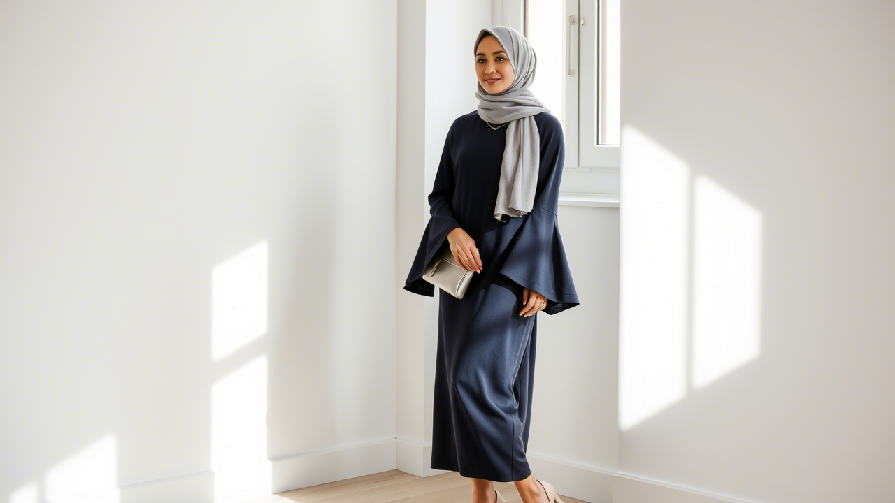 Tips Memilih dan Memadukan Gamis Lengan Lonceng untuk Tampil Anggun, Feminin, dan Tetap Syar’i