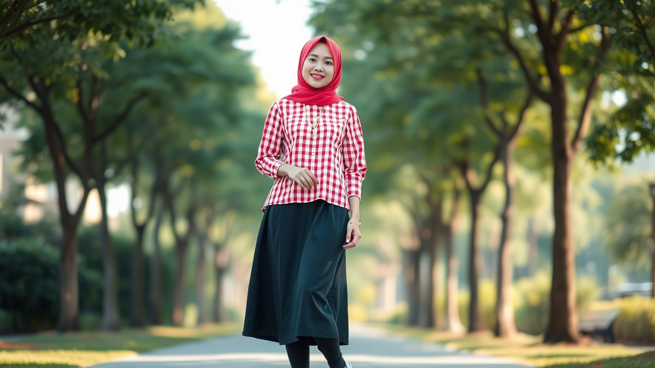 OOTD Baju Kotak-Kotak + Hijab: Inspirasi & Tips Mix and Match yang Ceria dan Modis