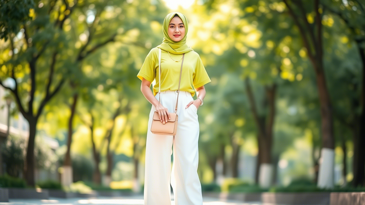 OOTD Baju Lime + Hijab: Inspirasi & Tips Mix and Match yang Ceria dan Modis