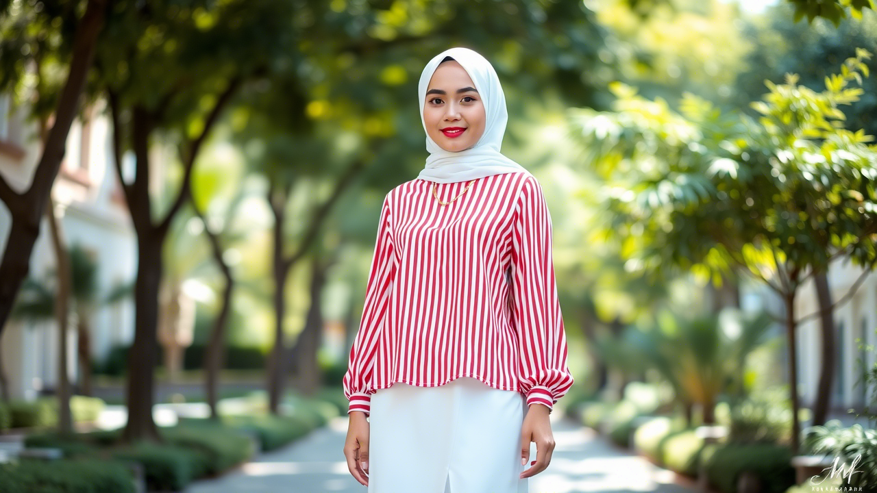 OOTD Baju Merah Putih + Hijab: Inspirasi & Tips Mix and Match yang Ceria dan Modis