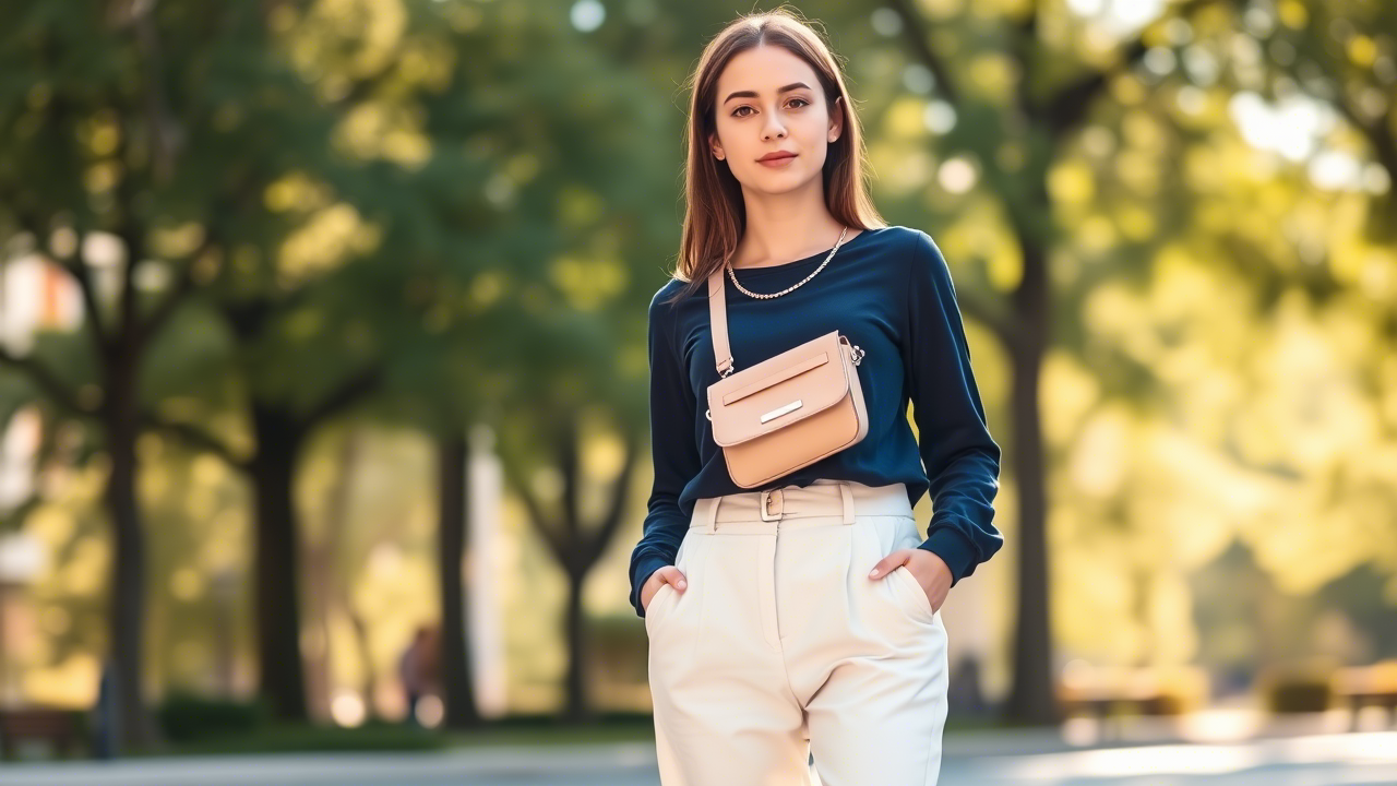 OOTD Baju Navy + Celana Cream: Gaya Netral yang Penuh Karakter dan Mudah Ditiru