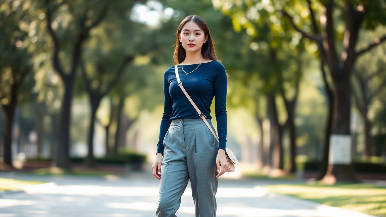 OOTD Baju Navy + Celana Abu: Paduan Warna Netral yang Tampil Lebih Berkelas