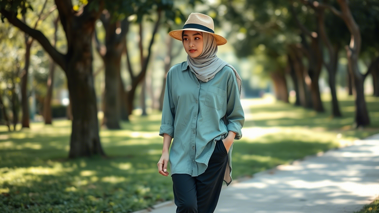OOTD Baju Sage + Kerudung: Inspirasi Mix and Match yang Rapi & Chic
