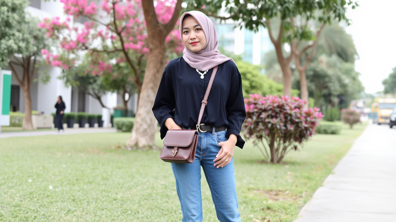 Bagaimana Memilih Paduan OOTD Baju Hitam, Celana Jeans, dan Hijab yang Stylish? Tips dan Inspirasi Gaya Terkini untuk Tampil Modest dan Kasual!