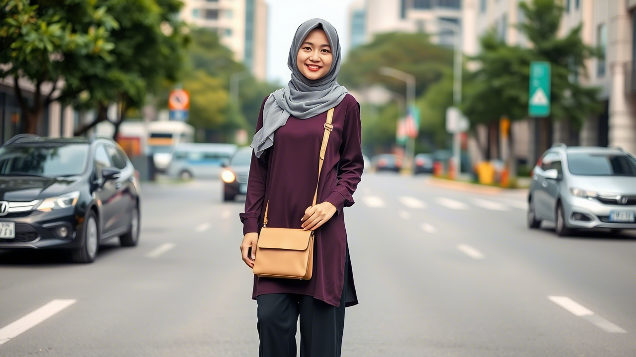 OOTD Baju Ungu Tua untuk Hijabers: Gaya Elegan & Penuh Karakter