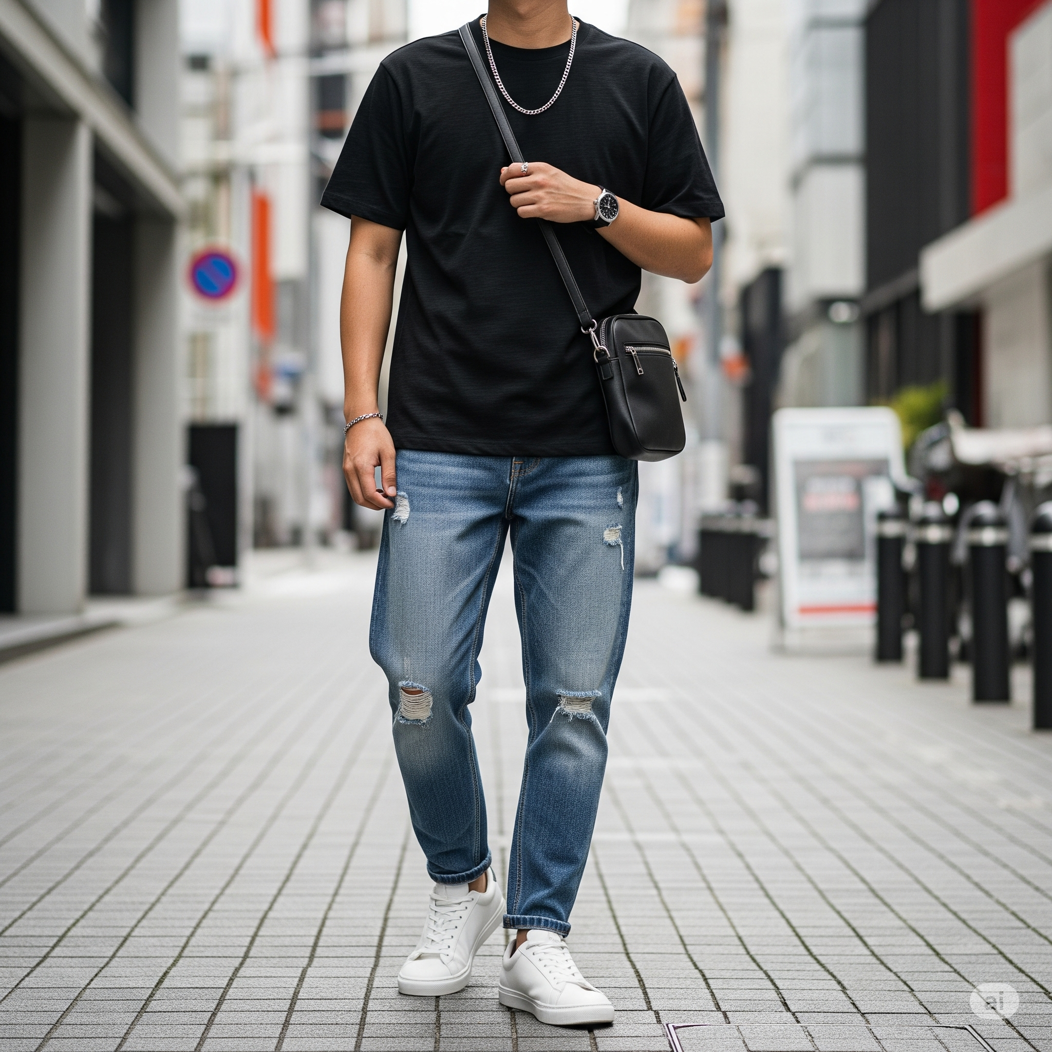 OOTD T-Shirt Hitam Stylish & Kekinian di Medan 