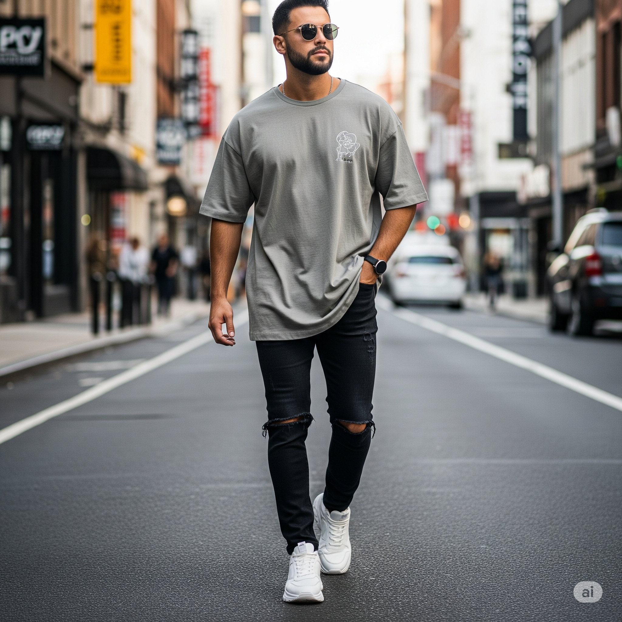 OOTD T-Shirt Oversize Pria Stylish & Kekinian di Medan