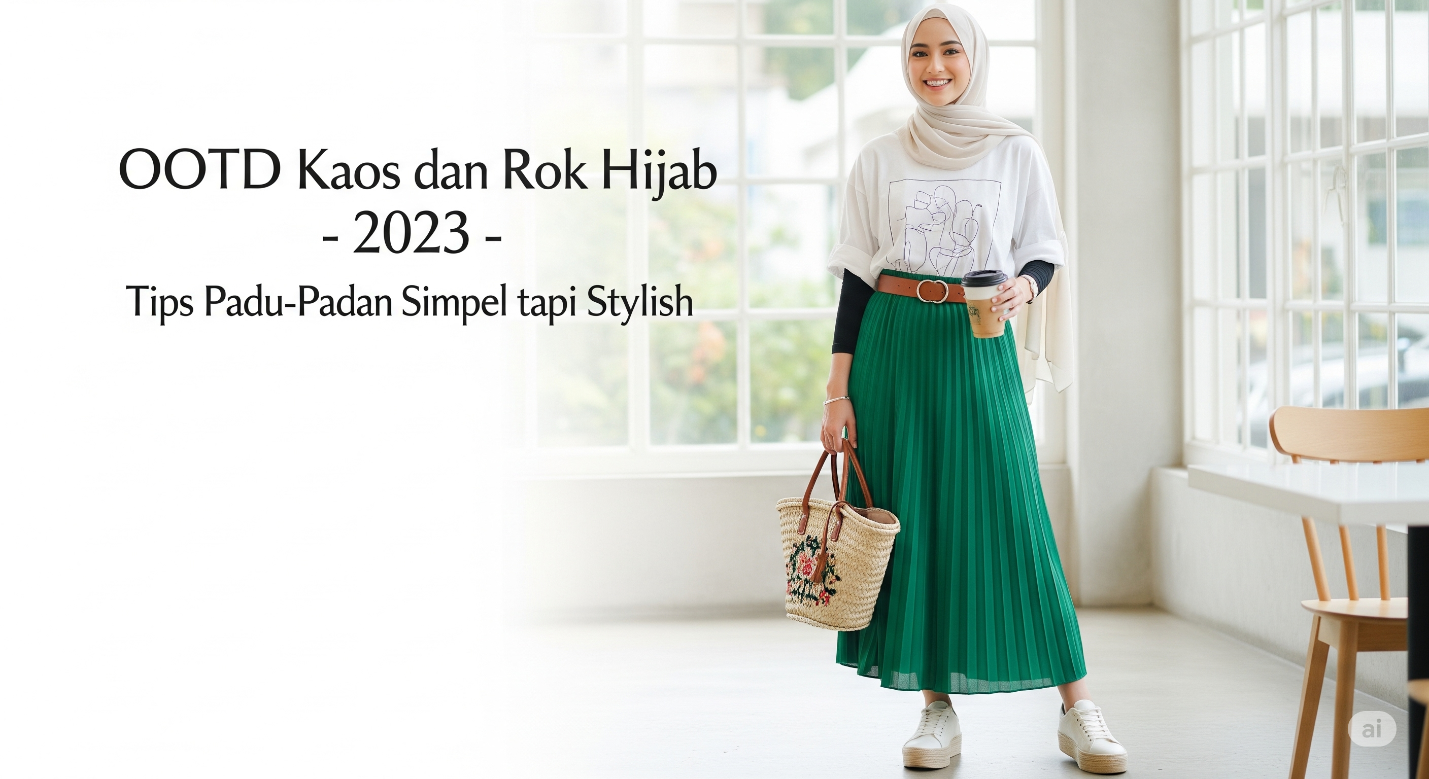 OOTD Kaos dan Rok Hijab 2023 – Tips Padu-Padan Simpel tapi Stylish