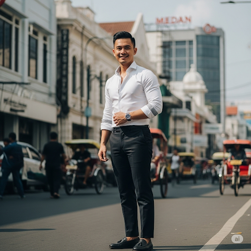 OOTD Baju Kemeja Pria Putih Stylish & Profesional di Medan | Jaya Intero Medan