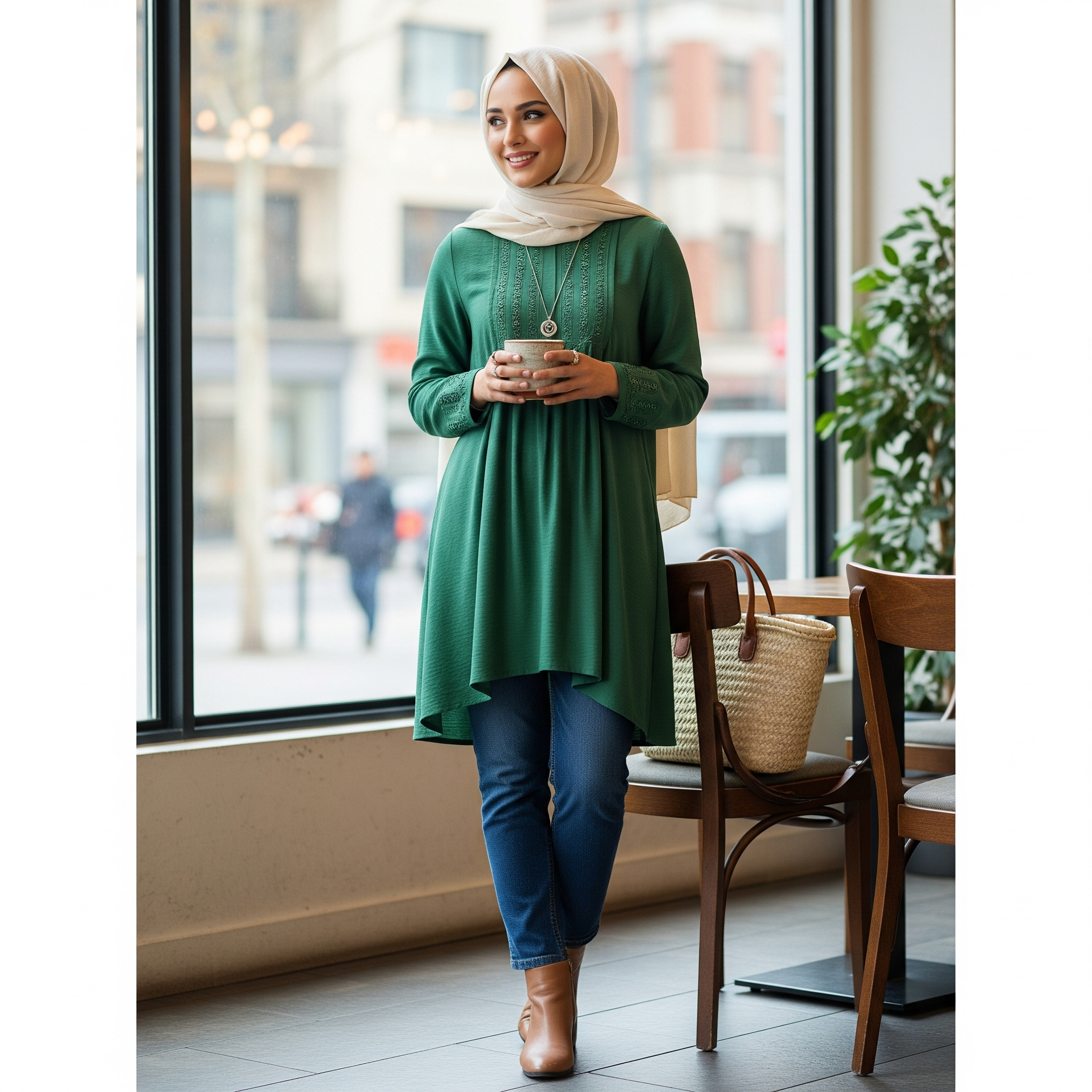Tips Mix and Match Tunik dengan Hijab agar Tampil Elegan dan Nyaman Sehari-hari