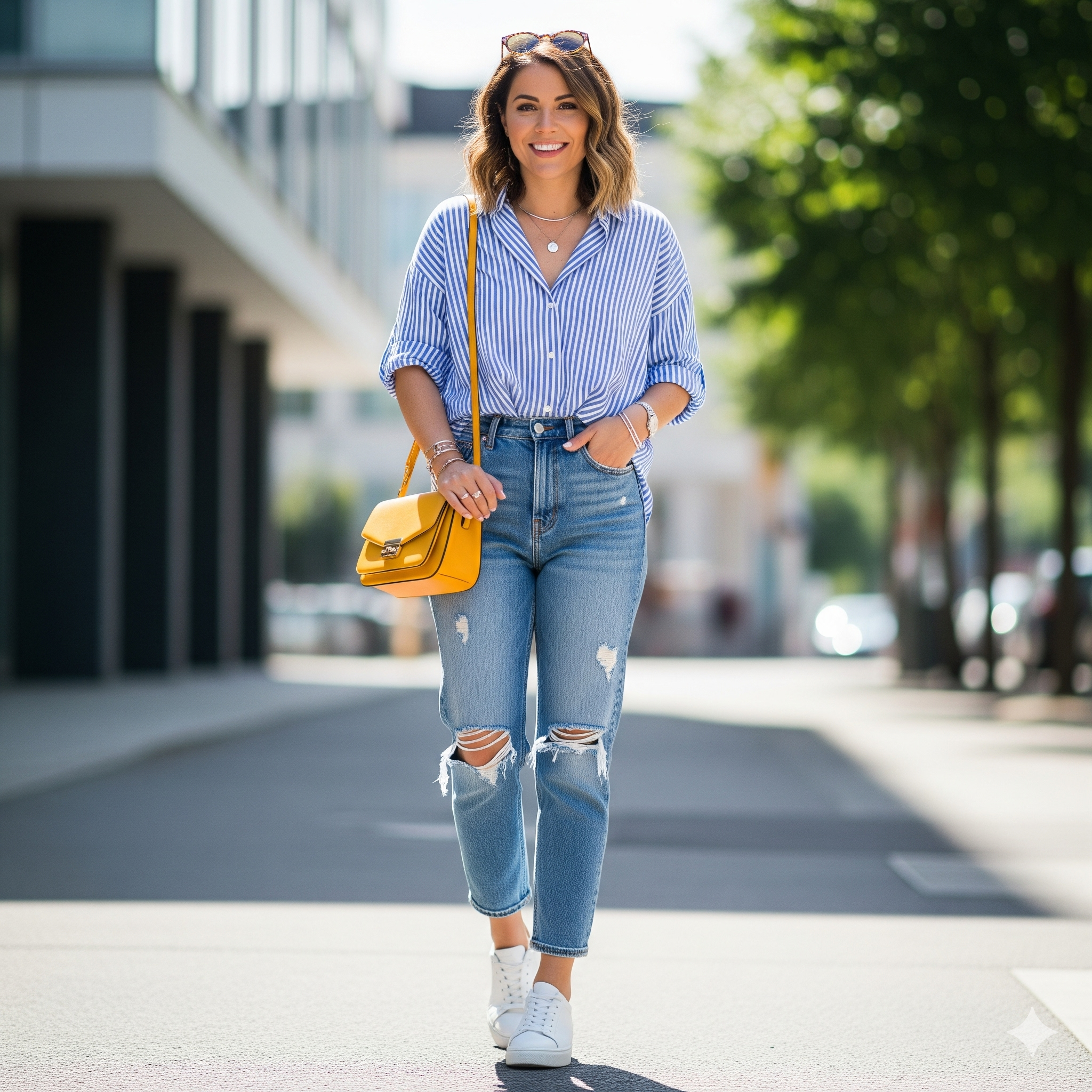 OOTD Baju Salur Biru: Inspirasi Mix and Match yang Fresh & Up to Date