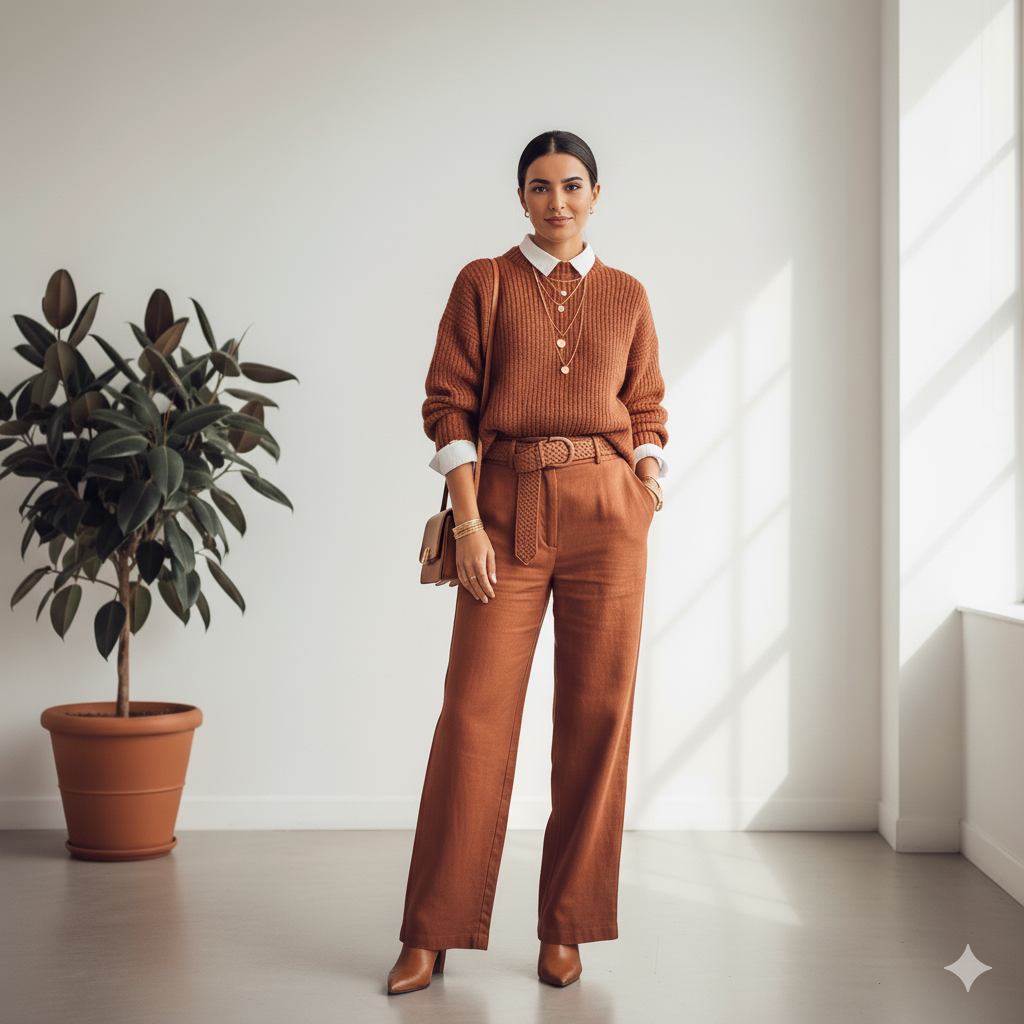 OOTD Baju Terracotta: Inspirasi Mix and Match yang Hangat, Chic & Mudah Ditiru