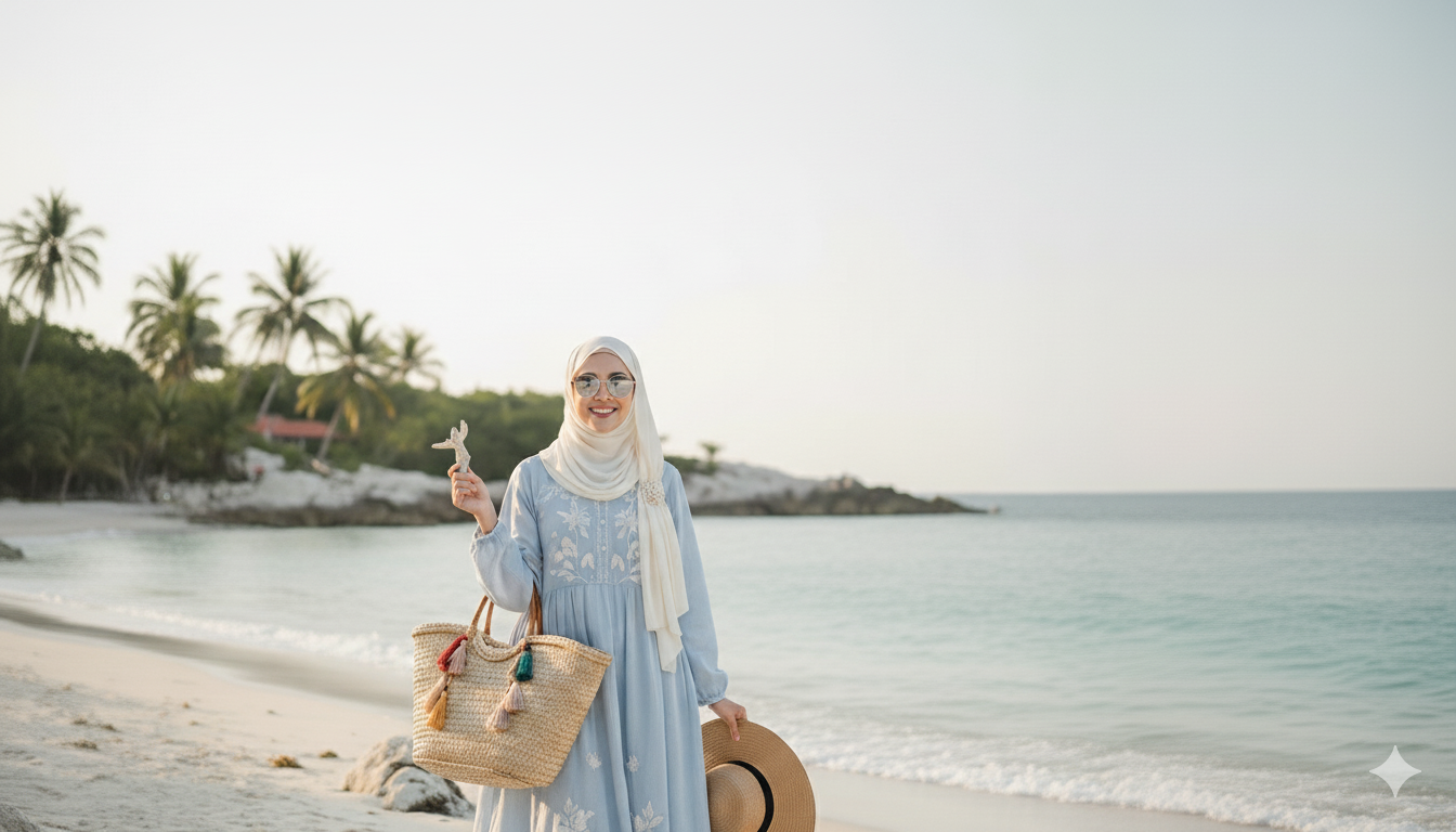 OOTD Hijab ke Pantai? Ini Dia Gaya yang Bikin Kamu Look Fresh, Modest, dan Instagram-Worthy!