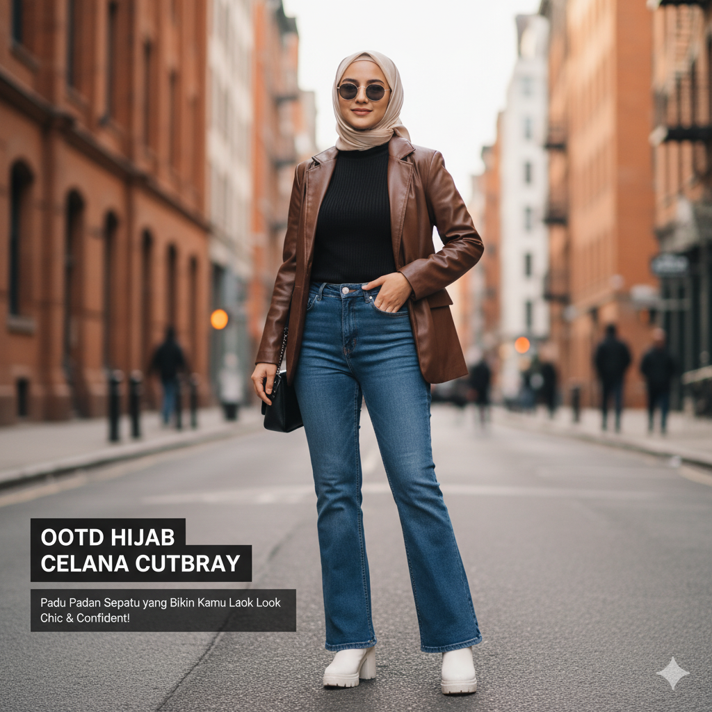OOTD Hijab Celana Cutbray: Padu Padan Sepatu yang Bikin Kamu Look Chic & Confident!